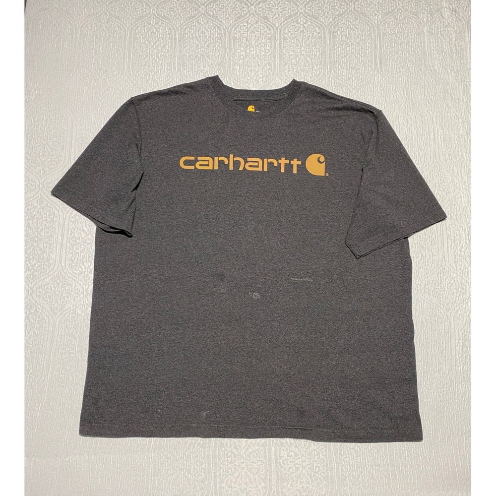 Carhartt Original Fit Short Sleeve T‎ Shirt Men's 2XL Gray Heavyweight K195